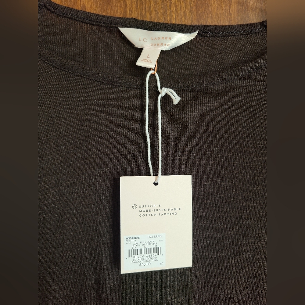 LC Lauren Conrad Raglan sleeve tunic - NWT! - Picture 7 of 8